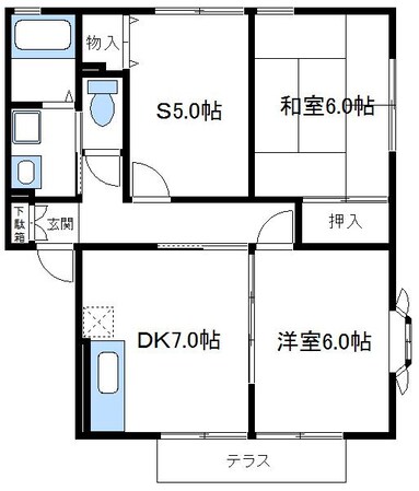 クイーンズコートの物件間取画像